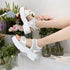 Fashion Pearl Chunky Platform Bling Crystal Thick Sole Sandals